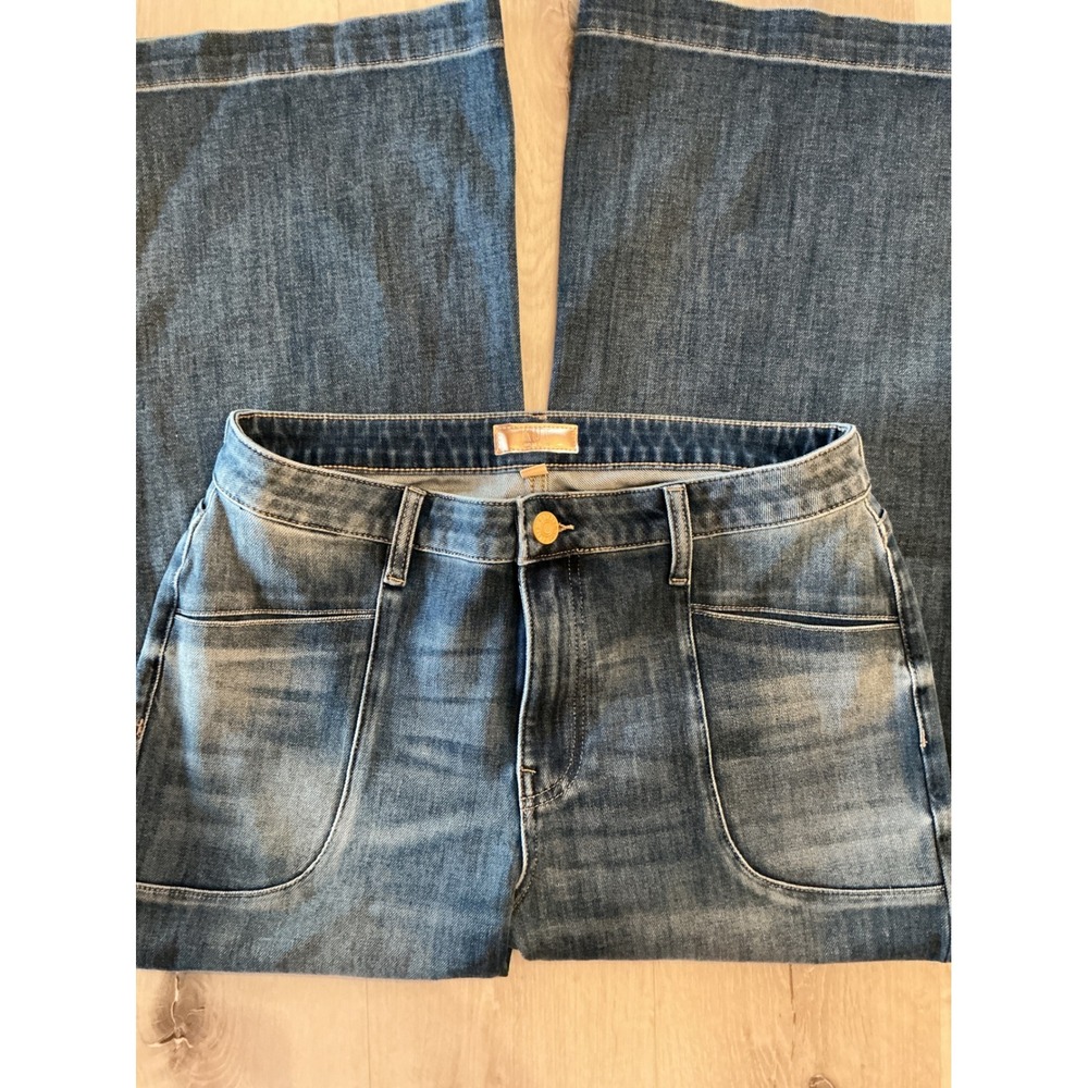 Kut from the Kloth Meg Wide Leg Jeans Blue Size 10 New Without Tags - Picture 6 of 7